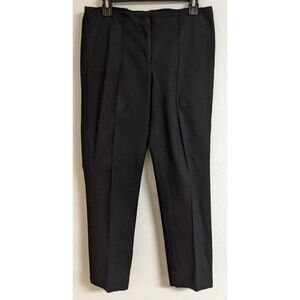 J.JILL Black Cotton Spandex Straight Leg Front Seam Stretch Casual Pants Size 6